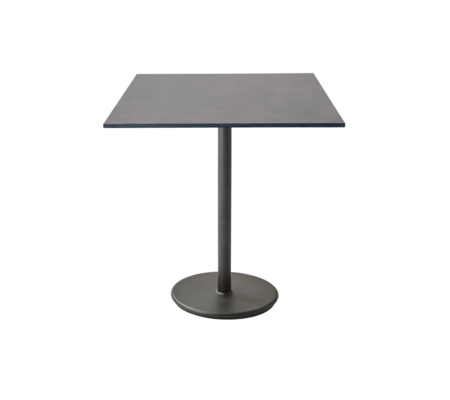 Cane-Line Go Café Gestell Bistrotisch M 75X75 Cm-Aluminium / Lava grey-HPL, Dark grey structure