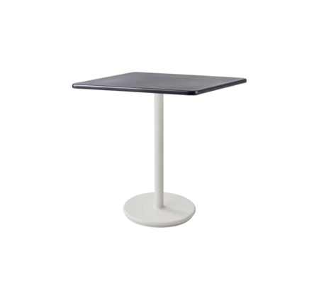 Cane-Line Go Café Gestell Bistrotisch M 75X75 Cm-Aluminium / White-Aluminium, Lava grey