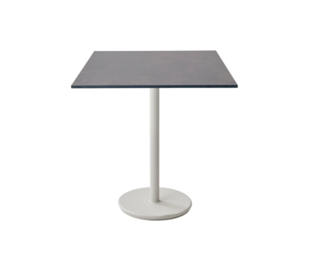 Cane-Line Go Café Gestell Bistrotisch M 75X75 Cm-Aluminium / White-HPL, Dark grey structure