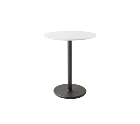 Cane-Line Go Café Gestell Bistrotisch M Dia 60 Cm-Aluminium / Lava grey-Aluminium, White