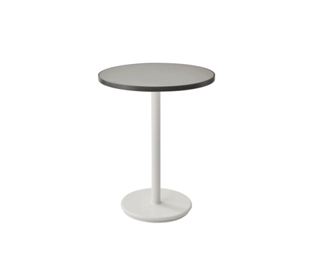 Cane-Line Go Café Gestell Bistrotisch M Dia 60 Cm-Aluminium / White-Aluminium Lava grey / Ceramic light grey