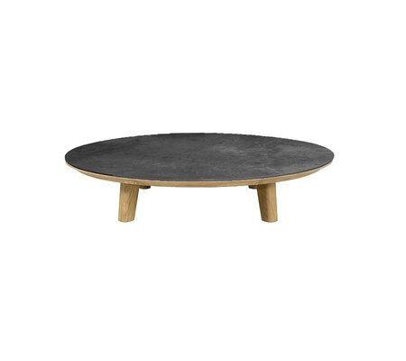 Cane-Line Aspect Coffee Table Base Dia. 144 (50807)-Fossil Ceramic, Black
