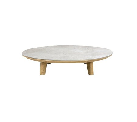 Cane-Line Aspect Coffee Table Base Dia. 144 (50807)-Fossil Ceramic, Grey