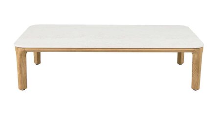 Cane-Line Aspect Coffee Table Base Rectangular (50808)-Fossil Ceramic, Travertine look