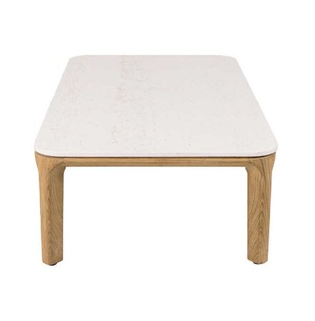 Cane-Line Aspect Coffee Table Base Rectangular (50808)-Fossil Ceramic, Travertine look