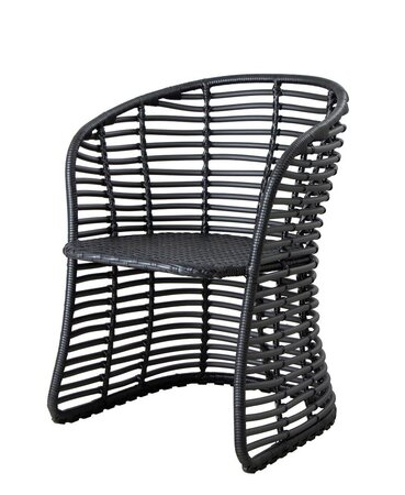 Cane-line Basket chair (54100)-Graphite-Ohne Cushion