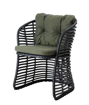 Cane-line Basket chair (54100)-Dark Green Cane-Line Wove-Graphite
