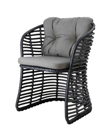Cane-line Basket chair (54100)-Taupe Cane-Line Natté-Graphite