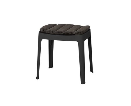Cane-Line Cut Stool Stackable (11400)-Black-Dark Grey