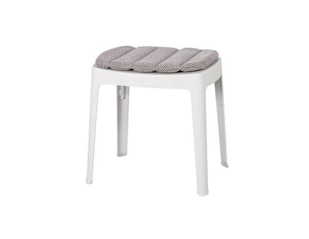 Cane-Line Cut Stool Stackable (11400)-White-Light gray color