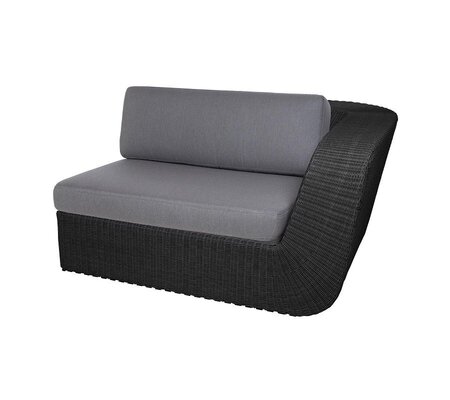 Cane-Line Savannah 2-Sitzer Modulsofa Links (5541) - Black - Grey