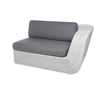 Cane-Line Savannah 2-Sitzer Modulsofa Links (5541) - White grey - Grey