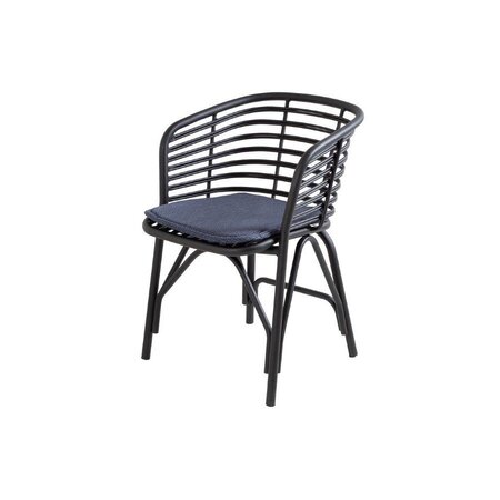 Cane-Line Blend Stuhl Outdoor 57430 - Lava Grey, Aluminium/Cane-line Link, Blue