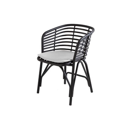 Cane-Line Blend Stuhl Outdoor 57430 - Lava Grey, Aluminium/Cane-line Natté, White