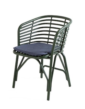 Cane-Line Blend Stuhl Outdoor 57430-Dark Green, Aluminium-Cane-line Link, Blue