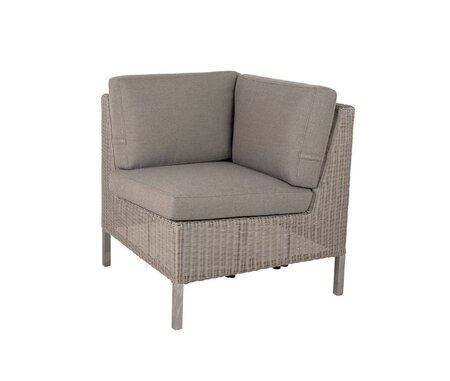 Cane-Line Connect Dining Lounge Sofa Eckmodul 55195 - Cane-line Natté, Taupe w/QuickDry and Airflow system