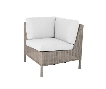 Cane-Line Connect Dining Lounge Sofa Eckmodul 55195 - Cane-line Natté, White w/QuickDry and Airflow system