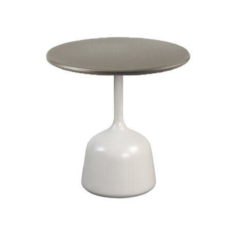 Cane-Line Glaze Couchtisch klein - Gestell mit Tischplatte ø45-Sand-Taupe Glazed Lava Stone