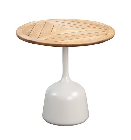 Cane-Line Glaze Couchtisch klein - Gestell mit Tischplatte ø45-Sand-Teak, Geometric