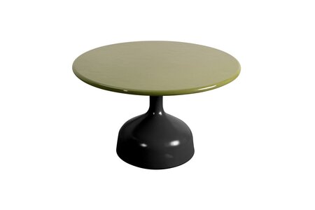 Cane-Line Glaze Couchtisch groß - Gestell mit Tischplatte ø70-Lava Grey-Green Glazed Lava Stone