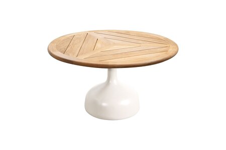 Cane-Line Glaze Couchtisch groß - Gestell mit Tischplatte ø70-Sand-Teak, Geometric