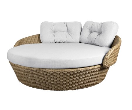 Natural Cane-Line Flat Weave & White Grey Cane-Line Link