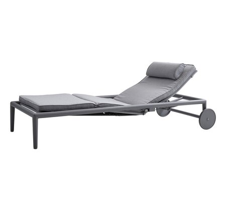 Cane-Line Conic Sonnenliege m/Gasfeder-Light grey, Cane-line AirTouch w/QuickDry & Airflow system