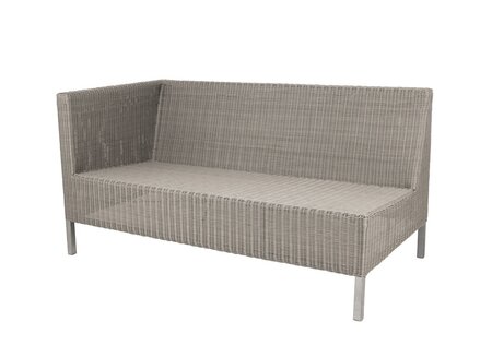 Cane-Line Connect Dining Lounge 2-Seater Sofa (55193)-Cane-line Weave, Taupe-Ohne-Rechts