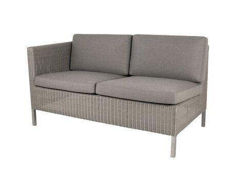 Cane-Line Connect Dining Lounge 2-Seater Sofa (55193)-Cane-line Weave, Taupe-Cane-line Natté m/QuickDry & Airflow System, Taupe-Rechts