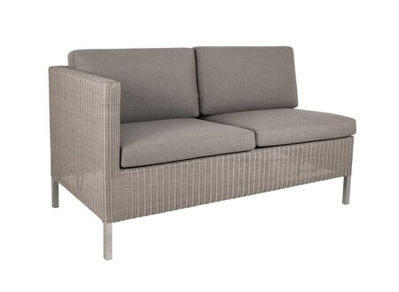 Cane-Line Connect Dining Lounge 2-Seater Sofa (55193)-Cane-line Weave, Taupe-Cane-line Natté m/QuickDry & Airflow System, Taupe-Rechts