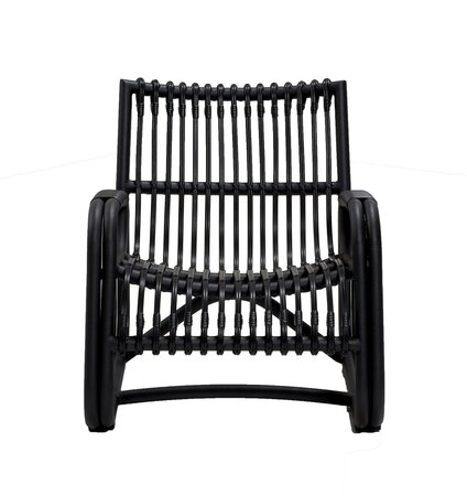 Cane-line Curve Loungesessel OUTDOOR (57402)-Aluminium w/Cane-line Weave, Lava grey