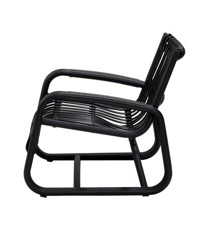 Cane-line Curve Loungesessel OUTDOOR (57402)-Aluminium w/Cane-line Weave, Lava grey