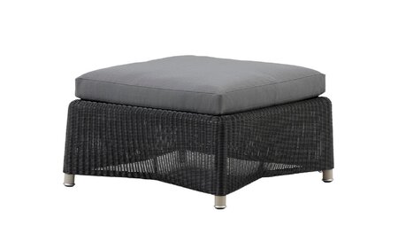 Cane-Line Diamond Hocker inkl. Kissen-Cane-line Weave, Graphite, incl. Grey Cane-line Natté cushions w/QuickDry Foam