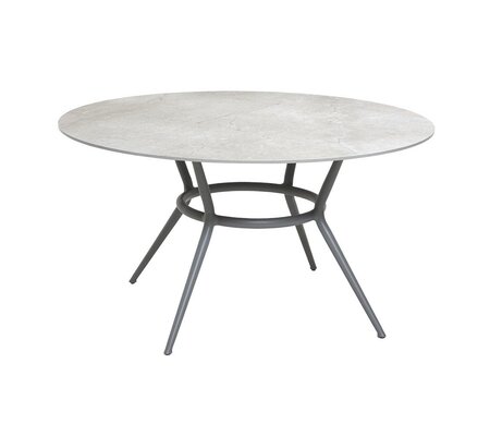 Cane-line Joy Tisch Dia. 144 cm (50202)-Light grey, aluminium-Fossil grey, ceramic