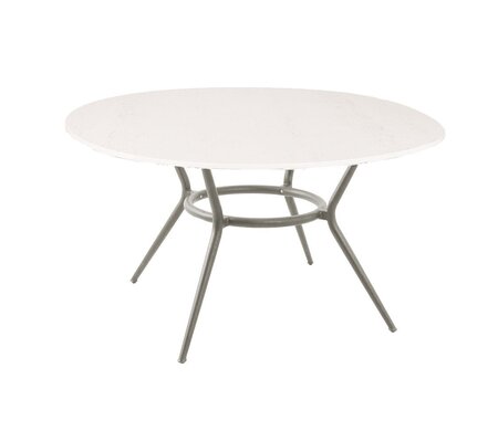 Cane-line Joy Tisch Dia. 144 cm (50202)-Taupe, aluminium-Travertine look, ceramic
