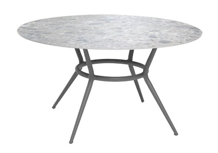 Cane-line Joy Tisch Dia. 144 cm (50202)-Light grey, aluminium-Fossil black, Multi Color