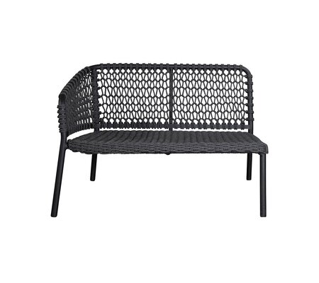 Cane-Line Ocean 2-Sitzer Sofa-Modul rechts Soft Rope (5527)-Cane-line Soft Rope, Dark Grey-None
