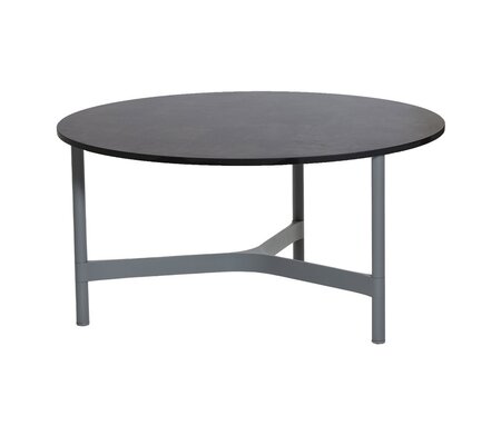 Cane-Line Twist Couchtisch, large (5012)-Light grey, aluminium-HPL, Dark grey structure