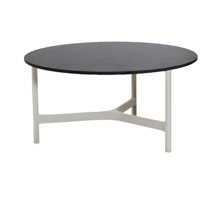 Cane-Line Twist Couchtisch, large (5012)-Sand, Aluminium-HPL, Dark grey structure