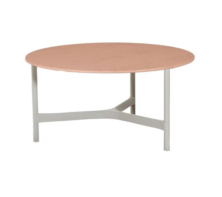 Cane-Line Twist Couchtisch, large (5012)-Sand, Aluminium-Terracotta, ceramic