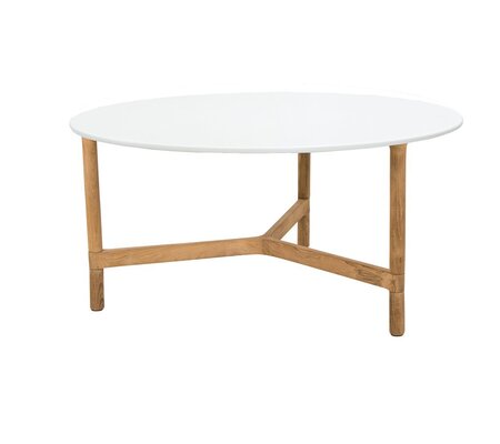 Cane-Line Twist Couchtisch, large (5012)-Teak-White, Cane-line HI-Core