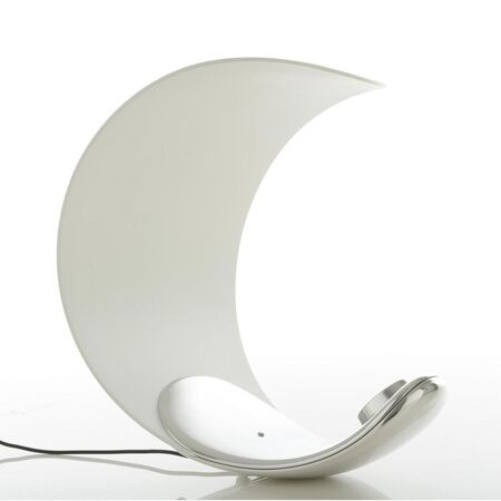 Luceplan Curl LED-Tischleuchte - weiss/mirror