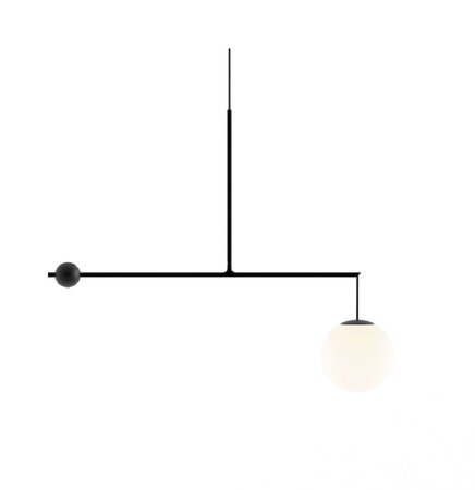 Luceplan Malamata - Pendelleuchte: Mattschwarz - L106 x Ø22 cm