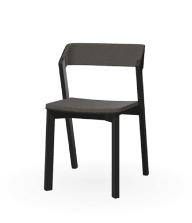 Ton Stuhl Merano mit Polsterung-B123 black grain-Lerma 882