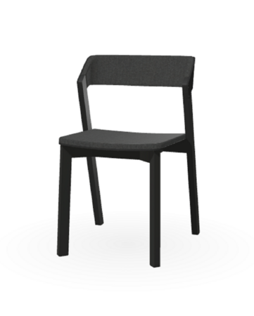 Ton Stuhl Merano mit Polsterung-Black Grain (B123)-Luciana 801