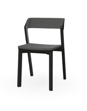 Ton Stuhl Merano mit Polsterung-Black Grain (B123)-Luciana 838