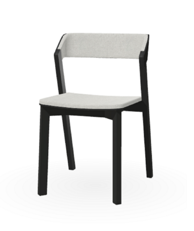 Ton Stuhl Merano mit Polsterung-Black Grain (B123)-Luciana 881