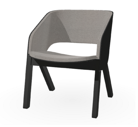 Ton Lounge-Sessel Merano-B123 black grain-Lerma 801