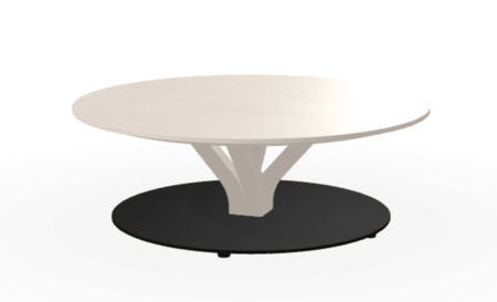 Ton Tisch Bloom Central 277-B276 White Powder-Furniertes Sperrholz-Ø 70