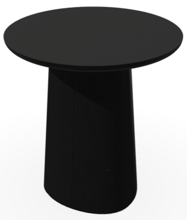 Ton p.o.v. coffee table 473 - Beistelltisch - B123 Black Grain - B123 Black Grain - Niedrige Gerundete Kante
